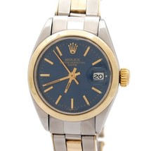 Rolex  Date ref. 6916 Lady 26mm Acc/Oro Blue Dial