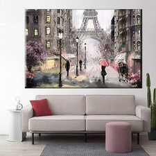 Dipinto olio Parigi arte su