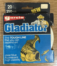 Lenza da Pesca Vintage Garcia Gladiator Resistente - Trasparente/Blu Fluorescente 20 Lb Test