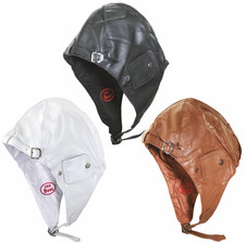 Cuffia casco pelle - pelle, epoca