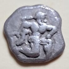 GRECHE TRIEMIOBOLO 463-411 a.C. THASOS ISOLE DELLA TRACIA MONETA ARGENTO BB RARA