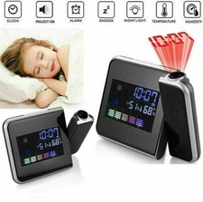 SVEGLIA OROLOGIO PROIEZIONE DIGITALE DATA ORA E TEMPERATURA DISPLAY A LED