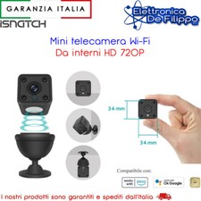 MINI TELECAMERA WI-FI DA INTERNI HD 720P SPY CAM