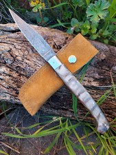 coltello patada fatto a mano in acciao dmasco forgiato sgocciolato chiudibile 