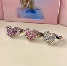 Anello amante TS rosa/blu/viola misura 7-9 Lover Swifties regali amicizia con scatola