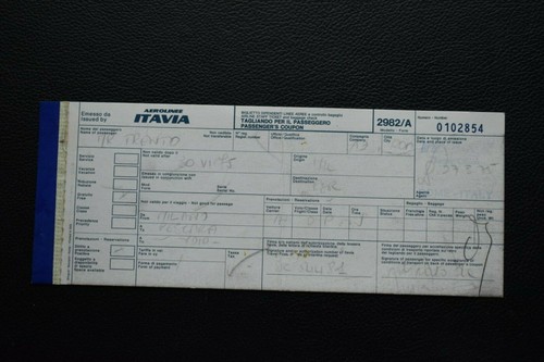 Aerolinee itavia passenger - aerolinee,