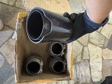 Terminale di scarico auto universale in carbonio lucido