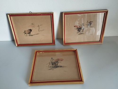 Tre quadretti tecnica mista - quadretti,