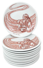 Servizio Piatti Piani Saturnia Natale 2009 in Porcellana 12 PZ