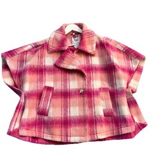 Rino Y Pelle rosa mantello a quadri poliestere taglia 12-18