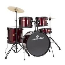 SOUNDSATION  EDK22B-WR DRUM SET 5 PCS IN PIOPPO CON FINITURA RIVESTITA WINE RED