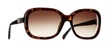 New CHANEL 5280-Q c.714/S5 58mm Brown Havana Leather Bow Sunglasses Italy