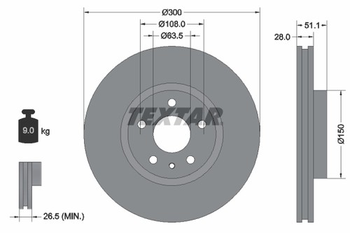 Dischi freno 92268605 textar - freno,