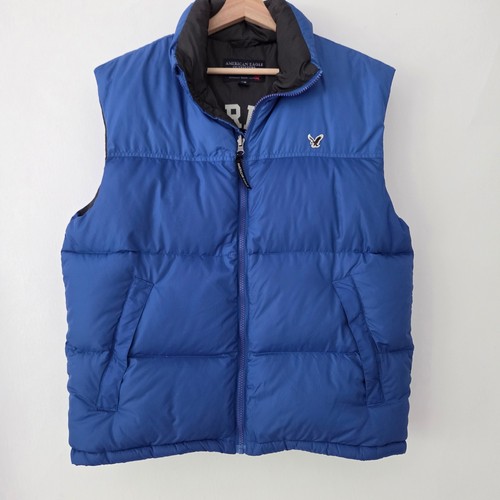 American eagle puffer vest blu - puffer,