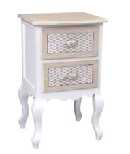 COMODINO 2 CASSETTI BIANCO