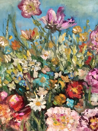 Fiori colorati quadro olio