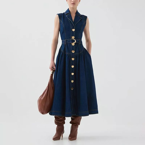 Vestito lungo blu - vestito,