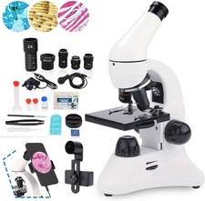 Microscopio 40X-2000X Microscopio per Bambini Studenti Adulti, con Vetrini DD013