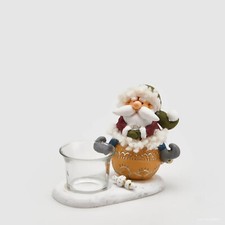 Portacandela Babbo Natale con