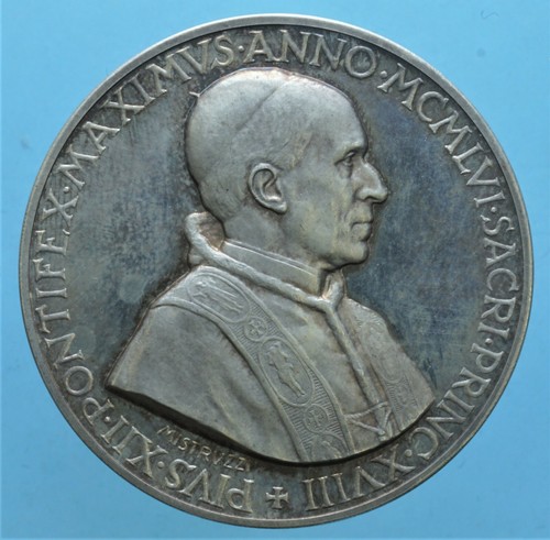 Pio xii medaglia - 1956, 80°
