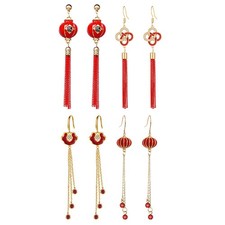  4 Pairs Orecchini Cinesi Per
