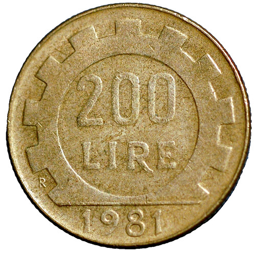Italy 200 lire 1981 105 - lire,