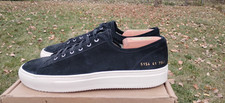 Common Projects Achilles Low Black 41 EU 8/8.5 US Uomo Scamosciato 5154 COA EUC $425