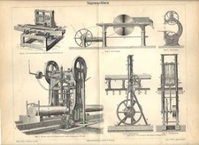 Antique Print SAWING MACHINES