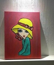 Quadri moderni astratti dipinti a mano Volti Face Art 