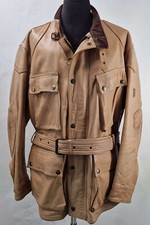 Giacca di pelle BELSTAFF Panther Trialmaster vera vintage taglia L