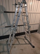 Scala articolata pieghevole multifunzione alluminio 4 x 3 gradini 3, 58 m