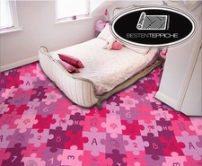 Tappeto Bambini Puzzle, Patchwork, da Gioco Viola, Animali Tutte le Misure