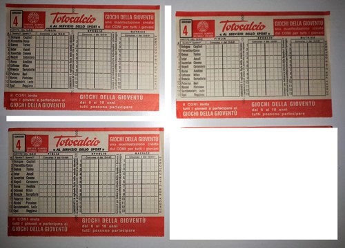 Schedina totocalcio concorso - totocalcio,