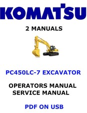 Komatsu PC450LC-7 Escavatore Idraulico Proprietari Servizio Operatori Officina Manuale PDF