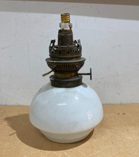 ANTICA LAMPADA-VETRO OPALINE BIANCO-LUME DA COLLEZIONE-ROND PARISIEN-D'EPOCA