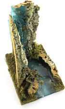 Cascata per Presepe, Tratto Iniziale Fiume per Presepe, Legno, 10 X 10 X 12 Cm