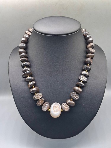 Collana perle stampate in - perle,