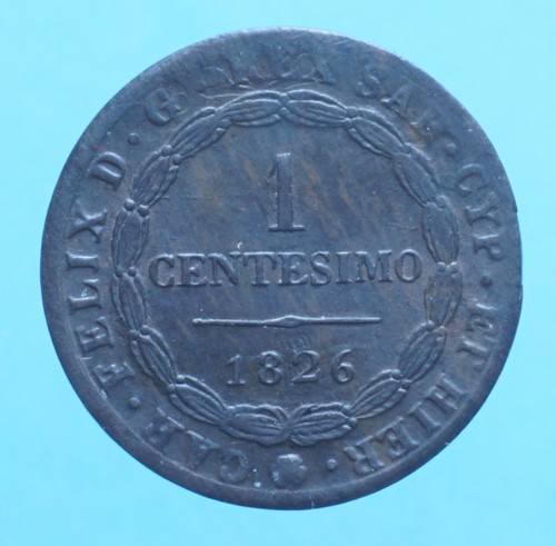Carlo felice centesimo - carlo, 1826