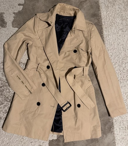Trench coat beige zara woman - beige,