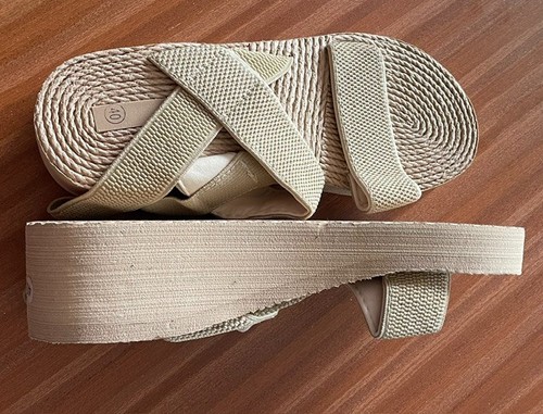 Sandali con zeppa panna nuovi