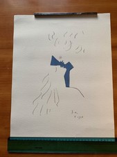 Jean Cocteau, Les Amoureux, 1954 litografia firmata sulla pietra cm 41,8 x 33