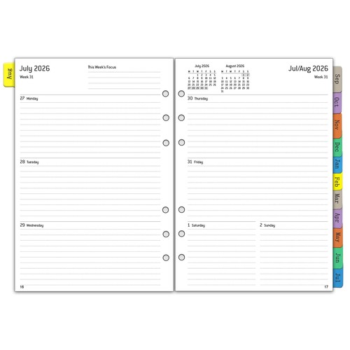 Agenda settimanale 2026 2027