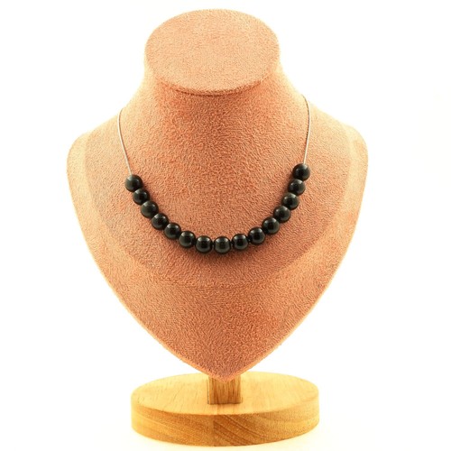 Collana perle ossidiana - 15,