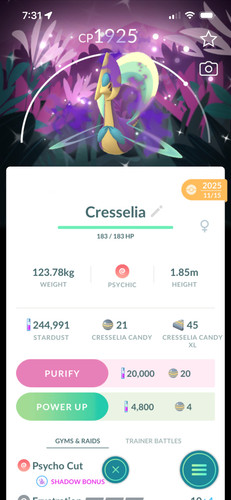 Shiny cresselia sfondo - cresselia,
