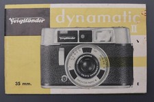 Voigtlander Dynamatic II 35mm telemetro manuale istruzioni in inglese