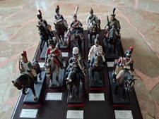 Lotto 10 Soldatini a Cavallo con Raccoglitore In Legno De Agostini