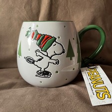 Tazza Mug Natalizia Ufficiale Snoopy Peanuts Nuova Snoopy Pattinaggio su Ghiaccio