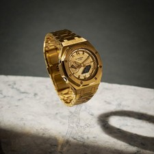 Orologio Personalizzato GA2100 - Stile "Casioak" Tono Oro Completo | Modello Base G-Shock