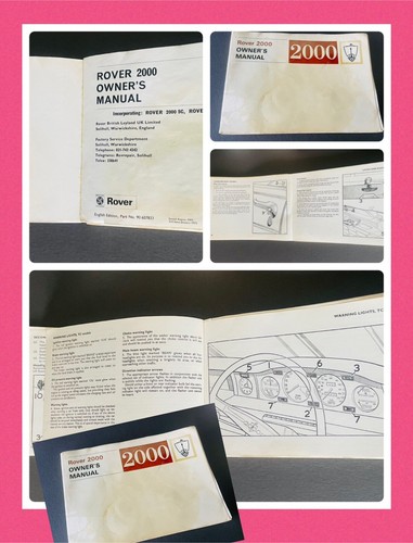 Rover 2000 manuale - manuale, d'uso