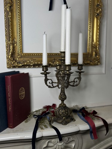 Candelabro vintage ottone - candelabro,